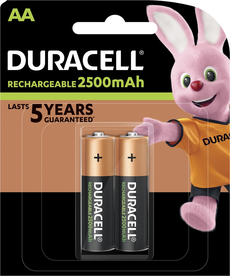 Verleiding lengte Een zin ᐅ • Duracell AA/HR6 Oplaadbare Batterijen - 2500 mAh - 2 stuks | Eenvoudig  bij KnoopcelGigant.be