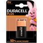 Duracell Plus Power Alkaline 9v/6LR61 blister 1
