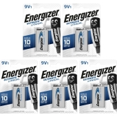 Energizer Ultimate 6LR61 9V batterij (blok) Lithium 9 V multipack (5 x blister 1)