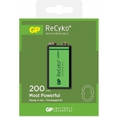 GP Recyko+ Oplaadbaar NimH 9V 200mah blister 1