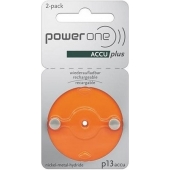 Power One P13 oplaadbare hoortoestel batterijen (Oranje)