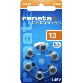 Renata ZA 13 hoortoestel batterij Zinc Air 6 stuks