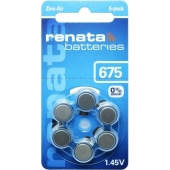 Renata ZA 675 hoortoestel batterij Zinc Air 6 stuks