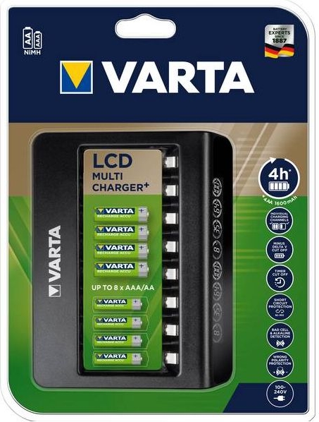 ᐅ • Varta LCD universele batterijlader | Eenvoudig KnoopcelGigant.be